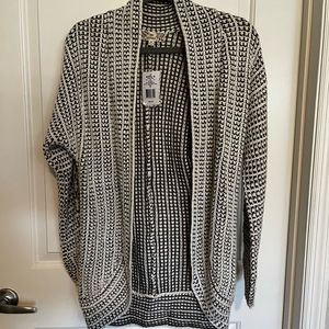 Cozy Cream/Grey long sweater cardigan size XS by Pink Republic. Brand new